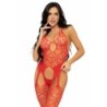 Leg Avenue - Bodystocking De Red Con Tirantes Talla Única - Rojo de Leg Avenue Bodystockings | Piumer