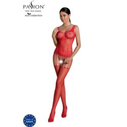 Passion - Eco Collection Bodystocking Eco Bs001 Rojo de Passion Woman Bodystockings | Piumer