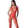 Passion - Bs099 Bodystocking Rojo Talla Única de Passion Woman Bodystockings | Piumer