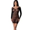 Passion - Bs101 Bodystocking Negro Talla Única de Passion Woman Bodystockings | Piumer