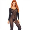 Leg Avenue - Bodystocking Negro Manga Larga de Leg Avenue Bodystockings | Piumer