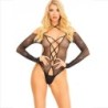 Leg Avenue - Body Crotchless Con Brillo Negro de Leg Avenue Bodystockings | Piumer