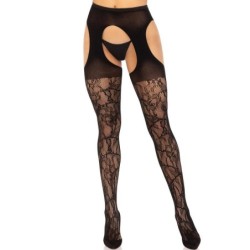 Leg Avenue - Medias De Liguero Encaje Negro de Leg Avenue Hosiery | Piumer