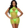 Leg Avenue - Vestido De Rejilla Cruzado Verde Talla Única de Leg Avenue Dresses | Piumer