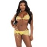 Leg Avenue - Set Tres Piezas Diamantes Amarillo M de Leg Avenue Sets - Talla L | Piumer