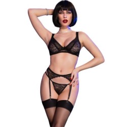 Chilirose - Cr 4692 Set Cuatro Piezas Negro de Chilirose Sets - Talla L | Piumer