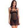 Livco Corsetti Fashion - Krolina Lc 90734 Chemise + Tanga Negro de Livco Corsetti Sets - Talla S/M | Piumer