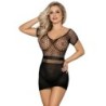 Subblime - 951917 Vestido De Rejilla Croché Corto Negro Talla Única de Subblime Dresses | Piumer
