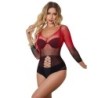 Subblime - 952259 Vestido De Rejilla Elástico Manga Larga Degradado Rojo Y Negro Talla Única de Subblime Dresses | Piumer