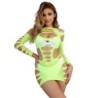 Subblime - 952280 Vestido De Rejilla Elástico Manga Larga Verde Talla Única de Subblime Dresses | Piumer
