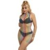 Subblime - 952433 Vestido De Rejilla Sin Mangas Con Cuello Alto Arcoiris Talla Única de Subblime Dresses | Piumer