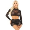 Leg Avenue - Top + Falda De Rejilla Con Brillantes Negro de Leg Avenue Dresses | Piumer
