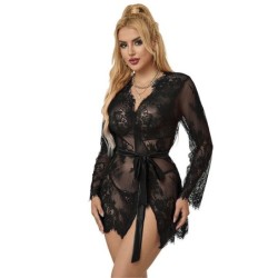 Subblime - 953751 Camisón De Encaje + Tanga Negro de Subblime Sets - Talla S/M | Piumer