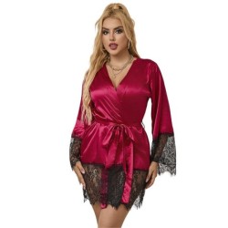 Subblime - 953812 Elegante Camison De Encaje + Tanga Rojo de Subblime Sets - Talla S/M | Piumer