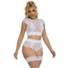 Subblime - 954048 Sujetador + Panties Con Liguero Blanco de Subblime Sets - Talla L/XL | Piumer