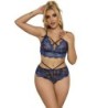 Subblime - 954062 Sujetador + Panties Encaje Azul de Subblime Sets - Talla S/M | Piumer