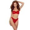 Passion - Catilla Set Tanga + Top Rojo de Passion Woman Sets - Talla L/XL | Piumer