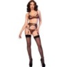 Chilirose - Cr 4837 Wildcat Set Sujetador + Medias + Tanga Leopardo de Chilirose Sets - Talla L | Piumer