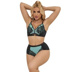 Subblime - 955557 Conjunto Sujetador Con Cremallera De Malla De Charol Verde de Subblime Sets - Talla S/M | Piumer
