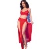 Chilirose - Cr 4850 Set Top Rojo Y Leggins Con Complementos Dorados de Chilirose Sets - Talla L | Piumer