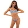 Subblime - 957629 Conjunto Sujetador Y Panties Con Bordados De Flores Celeste de Subblime Sets - Talla S/M | Piumer