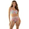 Subblime - 957643 Conjunto Sujetador Y Liguero Con Bordados De Flores Rosas de Subblime Sets - Talla S/M | Piumer