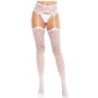 Leg Avenue - Medias De Corazón Con Ligas Blanco de Leg Avenue Hosiery | Piumer