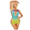 Leg Avenue - Mini Vestido Sin Costuras Y Aberturas Ocean de Leg Avenue Dresses | Piumer