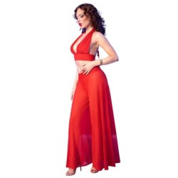 Chilirose - Cr  4857 Set Top Y Pantalones Rojo Talla de Chilirose Sets - Talla XL | Piumer