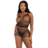 Leg Avenue - Set Camiseta & Pantalon Rejilla Negro de Leg Avenue Sets | Piumer