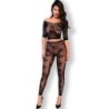 Chilirose - Cr 4661 Top & Leggins Negro de Chilirose Sets - Talla S/M | Piumer