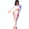 Chilirose - Cr 3654 Top & Leggins Blanco de Chilirose Sets - Talla S/M | Piumer