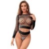 Subblime - 952228 Set De Rejilla 2 Piezas De Manga Larga Negro Talla Única de Subblime Sets | Piumer