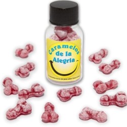 12 Caramelos De La Alegría Forma Pene Fresa/Cereza de Diablo Picante | Piumer