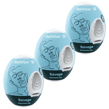 Satisfyer - 3 Huevos Masturbadores Savage de Satisfyer Eggs | Piumer