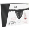 Panty Brasileña Negra Con Perlas Y Gel Lubricante 50 Ml de Intt Releases | Piumer
