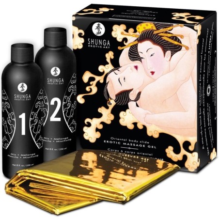 Shunga - Gel De Masaje Erótico Cuerpo A Cuerpo Oriental Melón Mango de Shunga Kits | Piumer