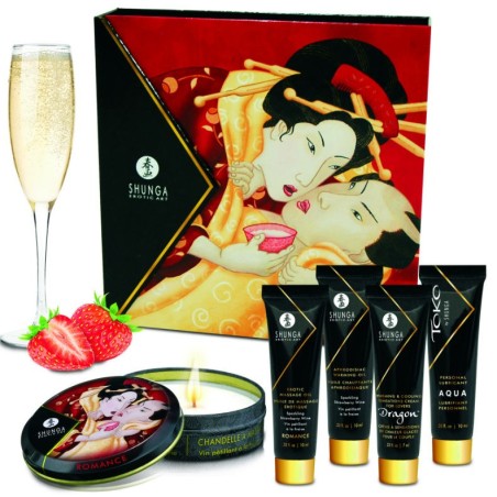 Shunga - Kit Secret Geisha Fresas Y Cava de Shunga Kits | Piumer