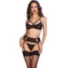 Chilirose - Cr 4697 Set Cuatro Piezas Negro L de Chilirose Sets | Piumer