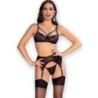 Chilirose - Cr 4693 Set Cuatro Piezas Rosa/Negro Xl de Chilirose Sets | Piumer