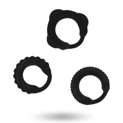 Set 3 Anillos Pene Negro de...