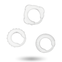 Set 3 Anillos Pene Clear de...