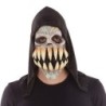 Skull latex mask with hood one size