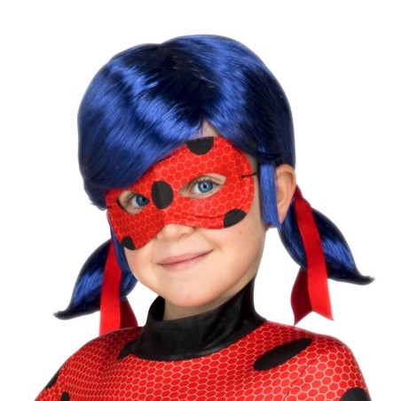 Peluca ladybug infantil con antifaz one