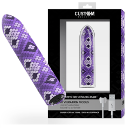 Bala Recargable Snake Lila 10 Intensidades de Custom Bullets | Piumer Erotic