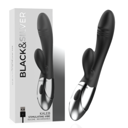 Kaleb Vibrador Rabbit Silicon Milti Funcion de Black&Silver | Piumer Erotic
