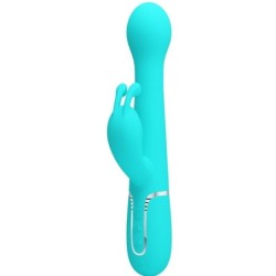 Pretty Love - Dejon Vibrador Rabbit 3 En 1 Multifunción Verde Agua | Piumer Erotic