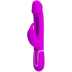 Pretty Love - Kampas Vibrador Rabbit 3 En 1 Multifunción Con Lengua Fucsia | Piumer Erotic