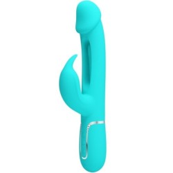 Pretty Love - Kampas Vibrador Rabbit 3 En 1 Multifunción Con Lengua Verde Agua | Piumer Erotic