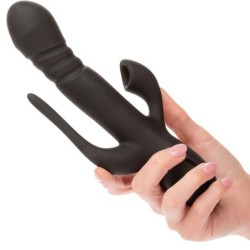 Vibrador Triple Euphoria Negro de Calexotics | Piumer Erotic